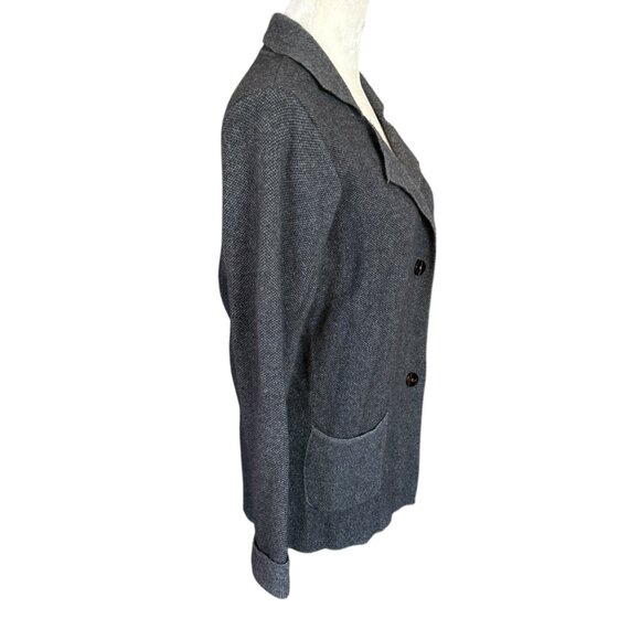 Benedetta B. black long sleeve collared soft blazer jacket women's size medium - Picture 3 of 11